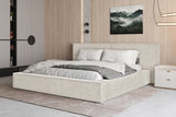 Polsterbett 06 Bouclé – Tresor - Bett mit Bettkasten, Metall-Lattenrost und modernem Design