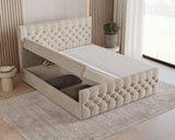 Boxbett - Bett 12 - Manila - Modernes Polsterbett mit Bettkasten