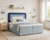 Boxbett - Bett 10 NEST - Riviera - Modernes Polsterbett mit Bettkasten