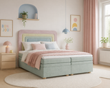 Boxbett - Bett 10 NEST - Riviera - Modernes Polsterbett mit Bettkasten