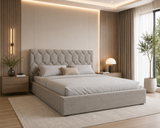 Polsterbett – Bett 02 – Casa – Bett mit Holz-Lattenrost und Bettkasten