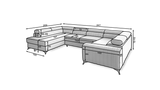Ecksofa -  LOUIS - Stromlinienförmiges Design mit verstellbaren Rückenlehnen. - ROYAL24_MARKT