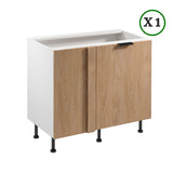 Winkelküche - L Form Sorento - Weiß Sonoma Eiche - K41-G360×220 cm - ROYAL24_MARKT