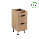 Küchenzeile - Sorento - Beige & Sonoma Eiche (Matt) - K45-G300 cm - ROYAL24_MARKT
