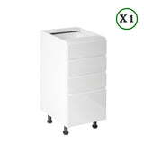 Winkelküche - L-Form Aspen - Weiß (Hochglanz) - K54n2-330×210 cm - ROYAL24_MARKT