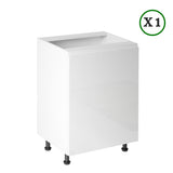 Winkelküche - L-Form Aspen - Weiß (Hochglanz) - K54n2-330×210 cm - ROYAL24_MARKT