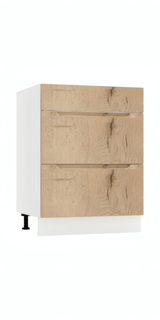Küchenzeile – KS27-G390x260 – Zivora Halifax Eiche / Weiß – Komfort und Design perfekt vereint