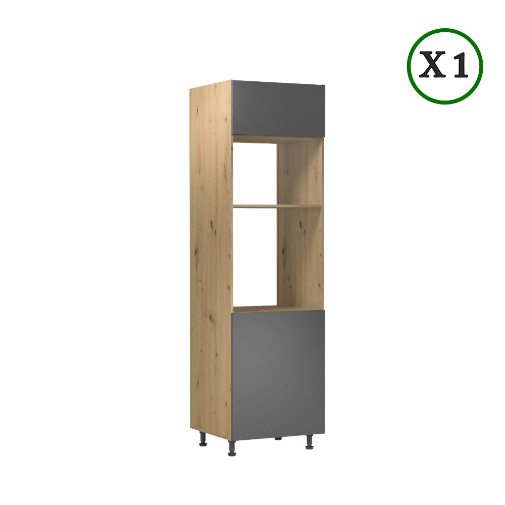 Küchenzeile K72-G360 R - Langen Grau - Langlebige Materialien für hohe Belastbarkeit - ROYAL24_MARKT