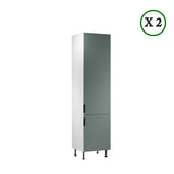 Küchenzeile - Sorento - Weiß Grün (Matt) - K44-G420 cm - ROYAL24_MARKT