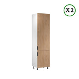 Winkelküche - L Form Sorento - Weiß Sonoma Eiche - K41-G360×220 cm - ROYAL24_MARKT