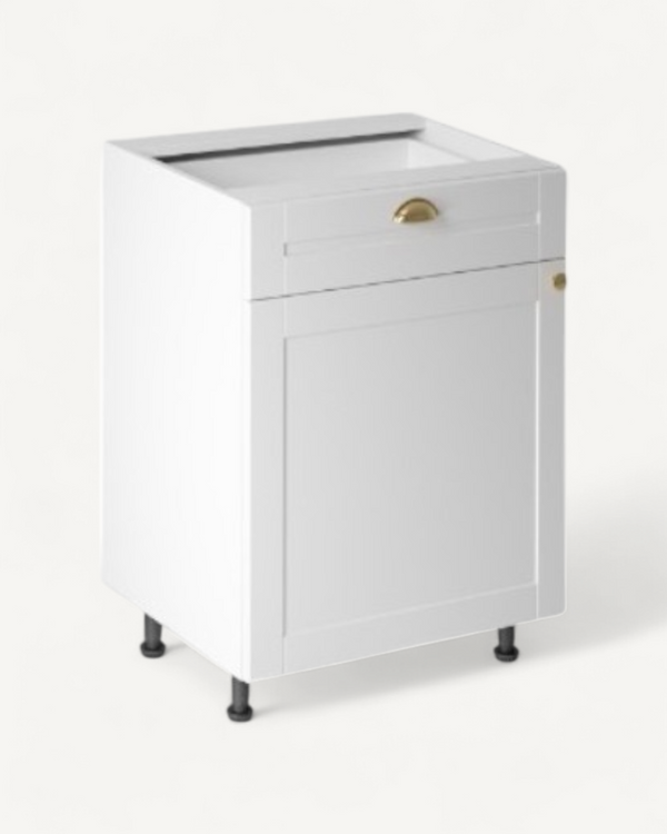 Unterschrank - Linea-Weiß D60S1-D2 - Clever organisiert für Ihre Küchenutensilien