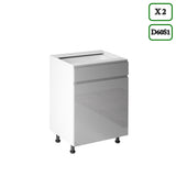 Küchenzeile K107-G860 - Aspen Grau - Rundum gut organisiert - ROYAL24_MARKT