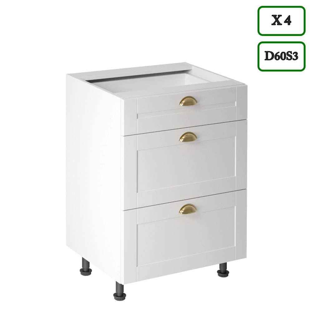 Küchenzeile Mit Insel - Linea - Weiß (Matt) - K2-G340 cm. - ROYAL24_MARKT