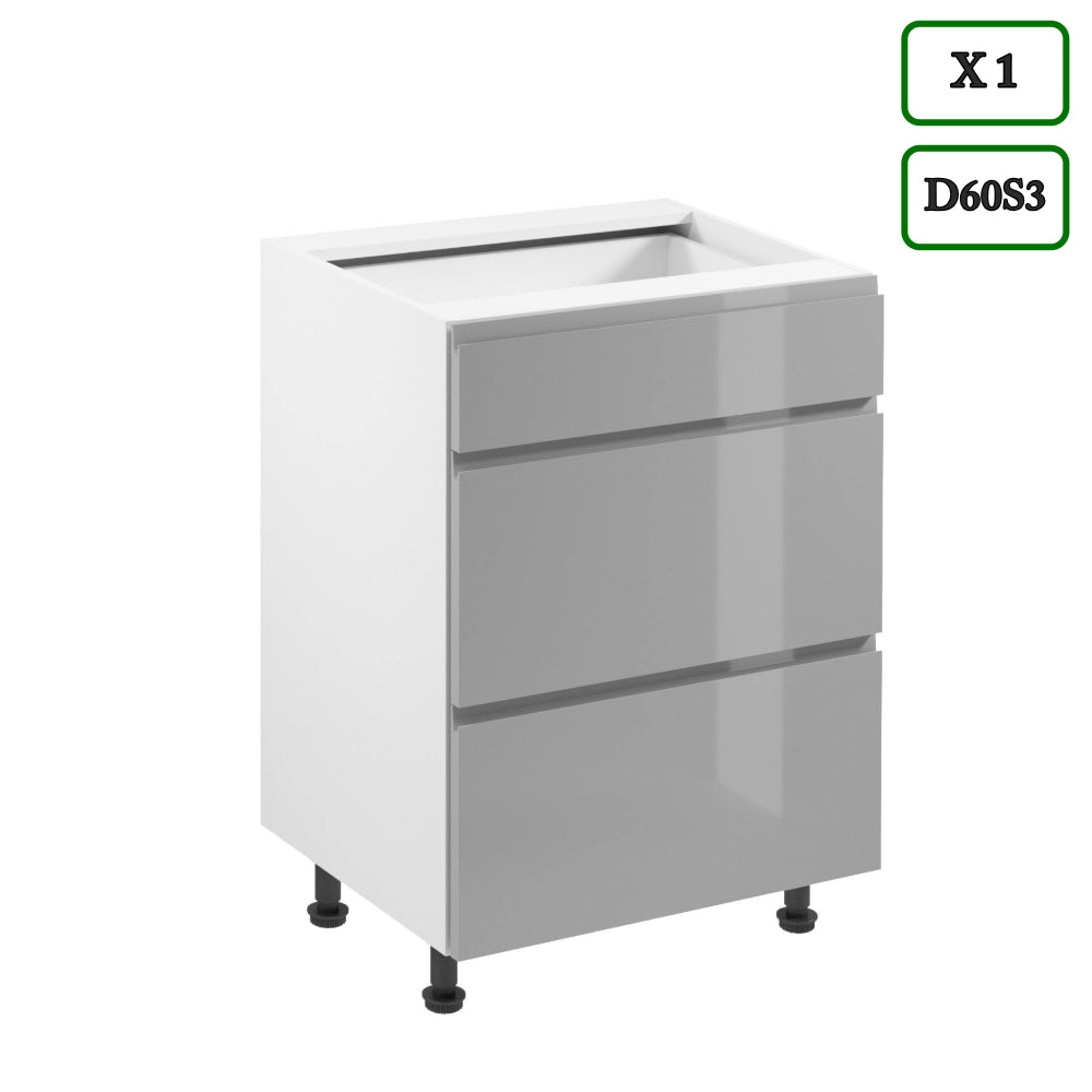 Winkelküche K92-G350 - Aspen Grau - Schlicht, funktional und elegant - ROYAL24_MARKT