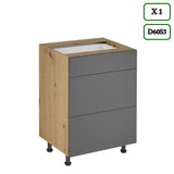 Winkelküche K105-G330 - Langen Grau Artisan - Praktisch durchdacht für Ihr Zuhause - ROYAL24_MARKT