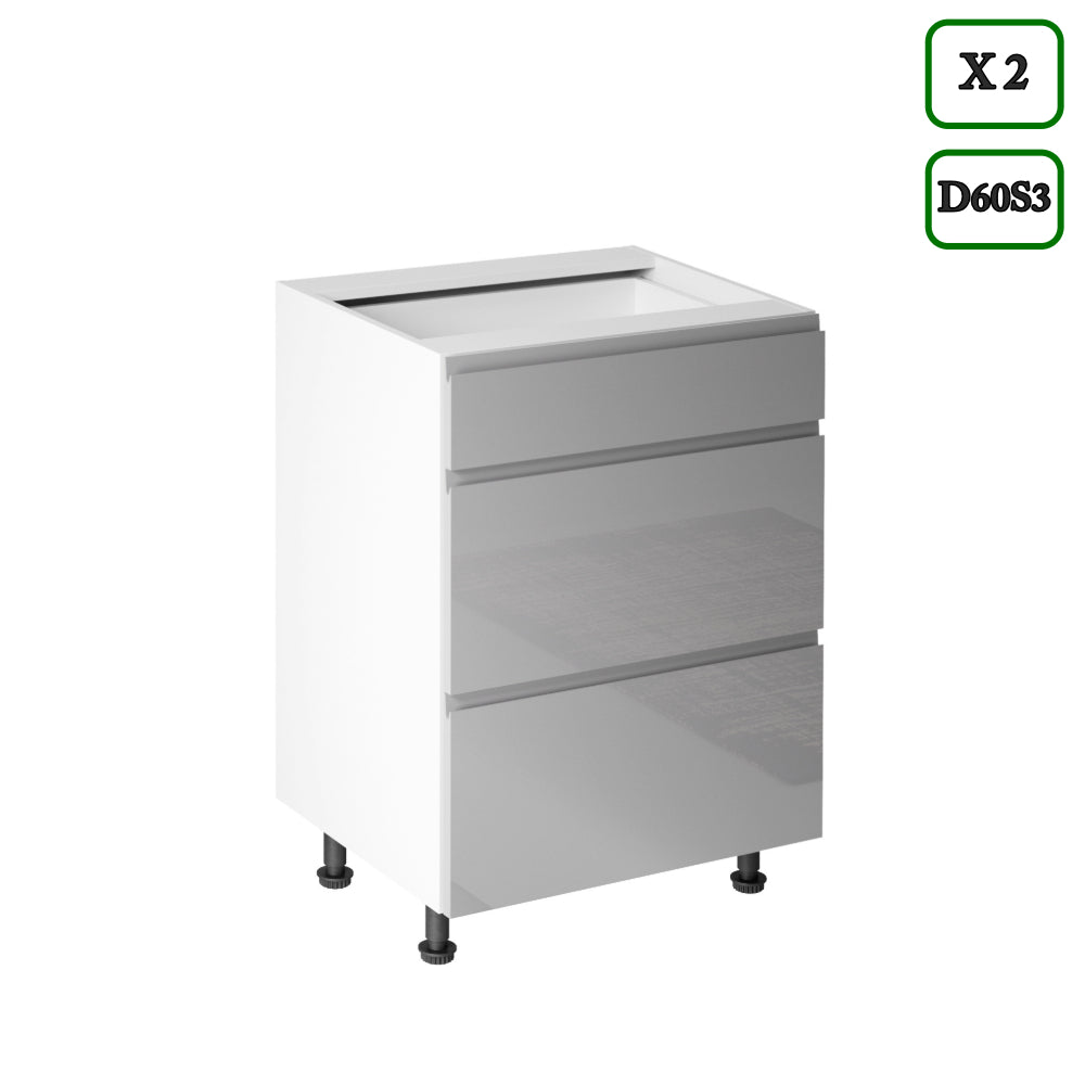 Küchenzeile in U-Form K102-G780 - Aspen Grau - Rundum gut organisiert - ROYAL24_MARKT