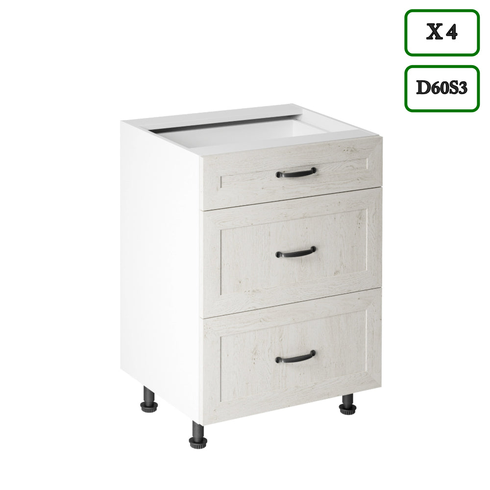 Küchenzeile Mit Insel - Royal - Nordische Kiefer - K28-G340 cm - ROYAL24_MARKT