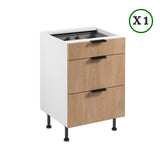 Winkelküche - L Form Sorento - Weiß Sonoma Eiche - K41-G360×220 cm - ROYAL24_MARKT
