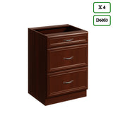 Küchenzeile Mit Insel - Sycylia - Milano Walnuss - K49-G340 cm - ROYAL24_MARKT