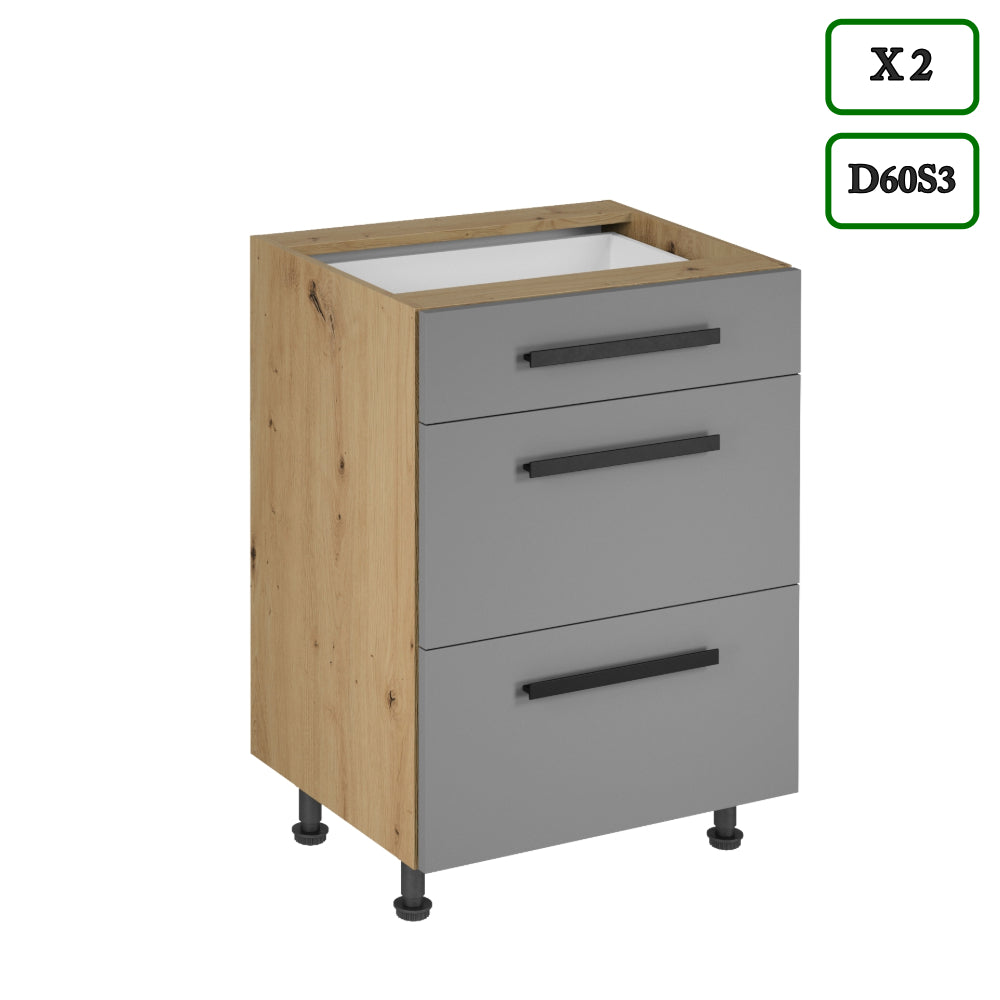 Küchenzeile K104-G360 - Langen Beige - Moderne Optik mit durchdachter Funktion - ROYAL24_MARKT