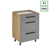 Küchenzeile K104-G360 - Langen Beige - Moderne Optik mit durchdachter Funktion - ROYAL24_MARKT