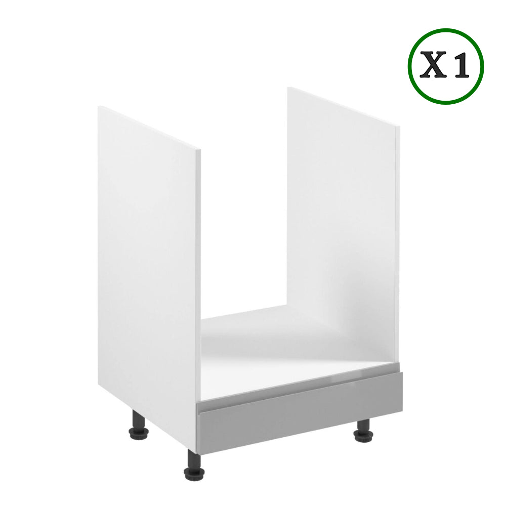 Winkelküche - L-Form Aspen - Grau (Hochglanz) - K54n2-330×210 cm - ROYAL24_MARKT