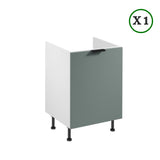 Küchenzeile - Sorento - Weiß Grün (Matt) - K44-G420 cm - ROYAL24_MARKT