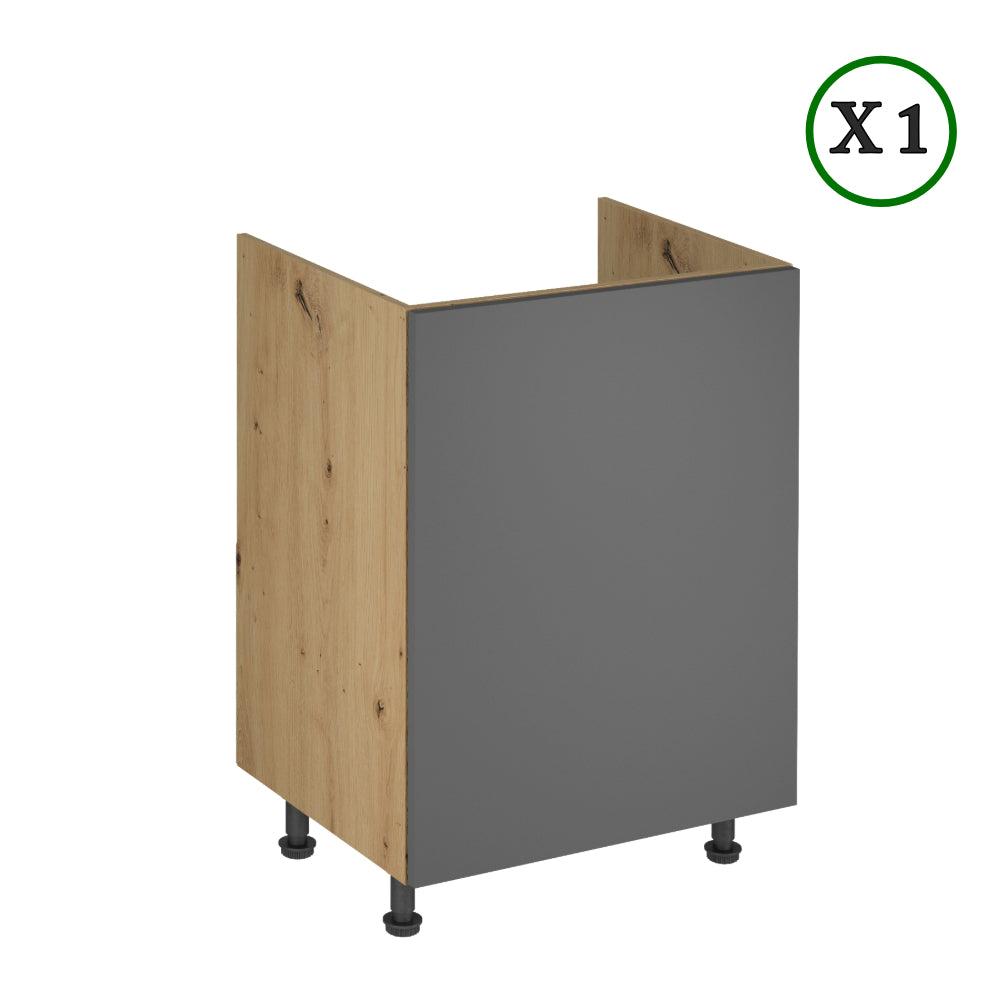 Küchenzeile K72-G360 R - Langen Grau - Langlebige Materialien für hohe Belastbarkeit - ROYAL24_MARKT