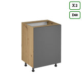 Winkelküche K105-G330 - Langen Grau Artisan - Praktisch durchdacht für Ihr Zuhause - ROYAL24_MARKT