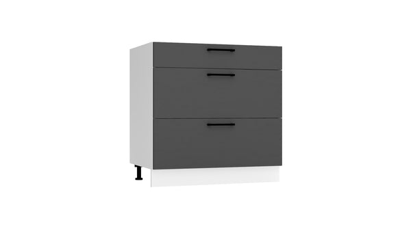 Unterschrank D80S3 - Morvex - 3 Schubladen für effiziente Organisation