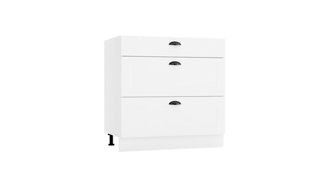 Unterschrank D80S3 – Elvara – 3 Schubladen für Organisation