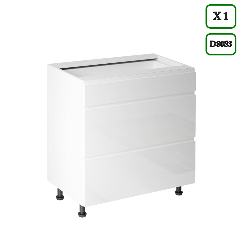 Küchenzeile K91-G320 - Aspen Weiß - Platzsparend und stilvoll zugleich - ROYAL24_MARKT