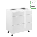 Küchenzeile - Aspen - Weiß (Hochglanz) - K57-320 cm - ROYAL24_MARKT