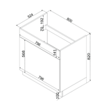 Spülenunterschrank D80ZL S/1 - Zivora - Moderne Küchen Gestaltung