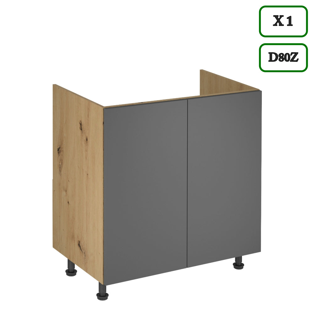 Küchenzeile K97-G260 - Langen Grau Artisan - Smart geplant für maximalen Nutzen - ROYAL24_MARKT