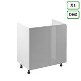 Küchenzeile K107-G860 - Aspen Grau - Rundum gut organisiert - ROYAL24_MARKT