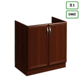 Küchenzeile Mit Insel - Sycylia - Milano Walnuss - K49-G340 cm - ROYAL24_MARKT