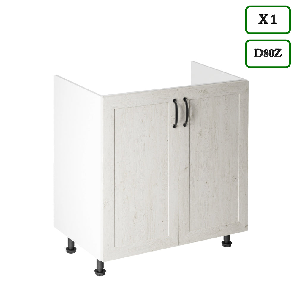 Küchenzeile Mit Insel - Royal - Nordische Kiefer - K28-G340 cm - ROYAL24_MARKT