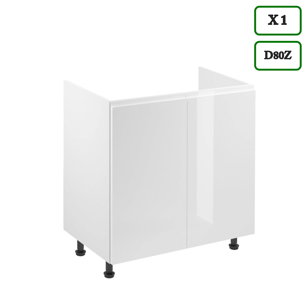 Küchenzeile - Aspen - Weiß (Hochglanz) - K47-G360 cm. - ROYAL24_MARKT