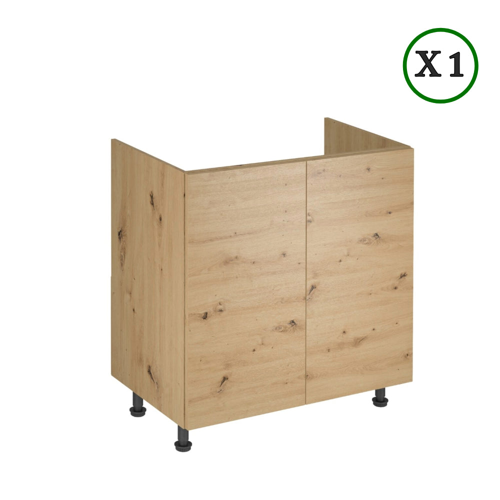 Küchenzeile - Langen - Artisan Eiche (Holzoptic) - K13-G140 cm.