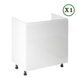 Winkelküche - L-Form Aspen - Weiß (Hochglanz) - K54n2-330×210 cm - ROYAL24_MARKT