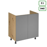 Küchenzeile in U-Form K103-G680 - Langen Beige - Praktisch und stilvoll zugleich - ROYAL24_MARKT