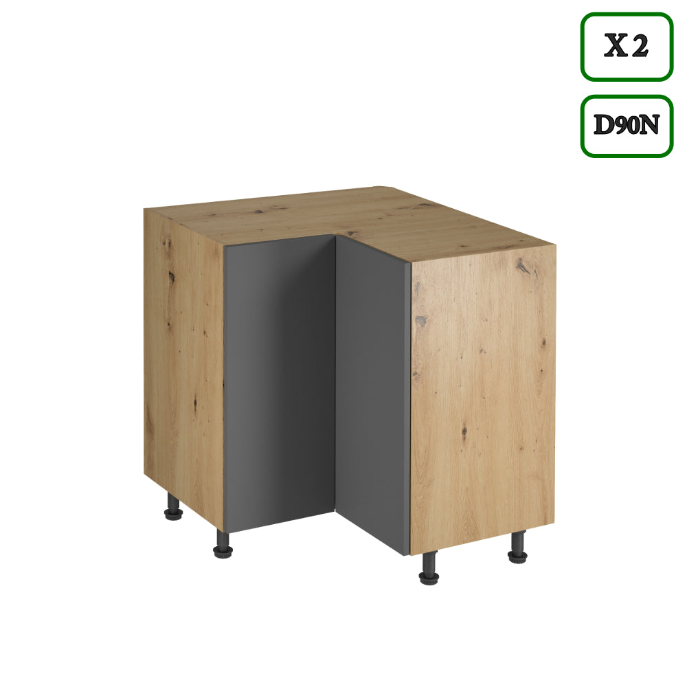 Küchenzeile in U-Form K103-G680 - Langen Grau - Praktisch und stilvoll zugleich - ROYAL24_MARKT