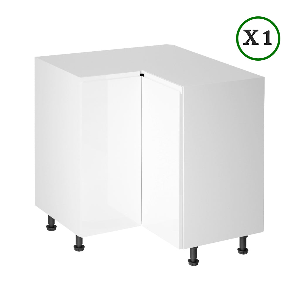Winkelküche - L-Form Aspen - Weiß (Hochglanz) - K54n2-330×210 cm - ROYAL24_MARKT