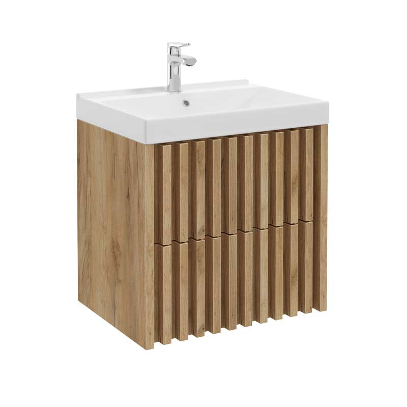 Waschbeckenunterschrank - DELANO D80,60 - Gold Eiche