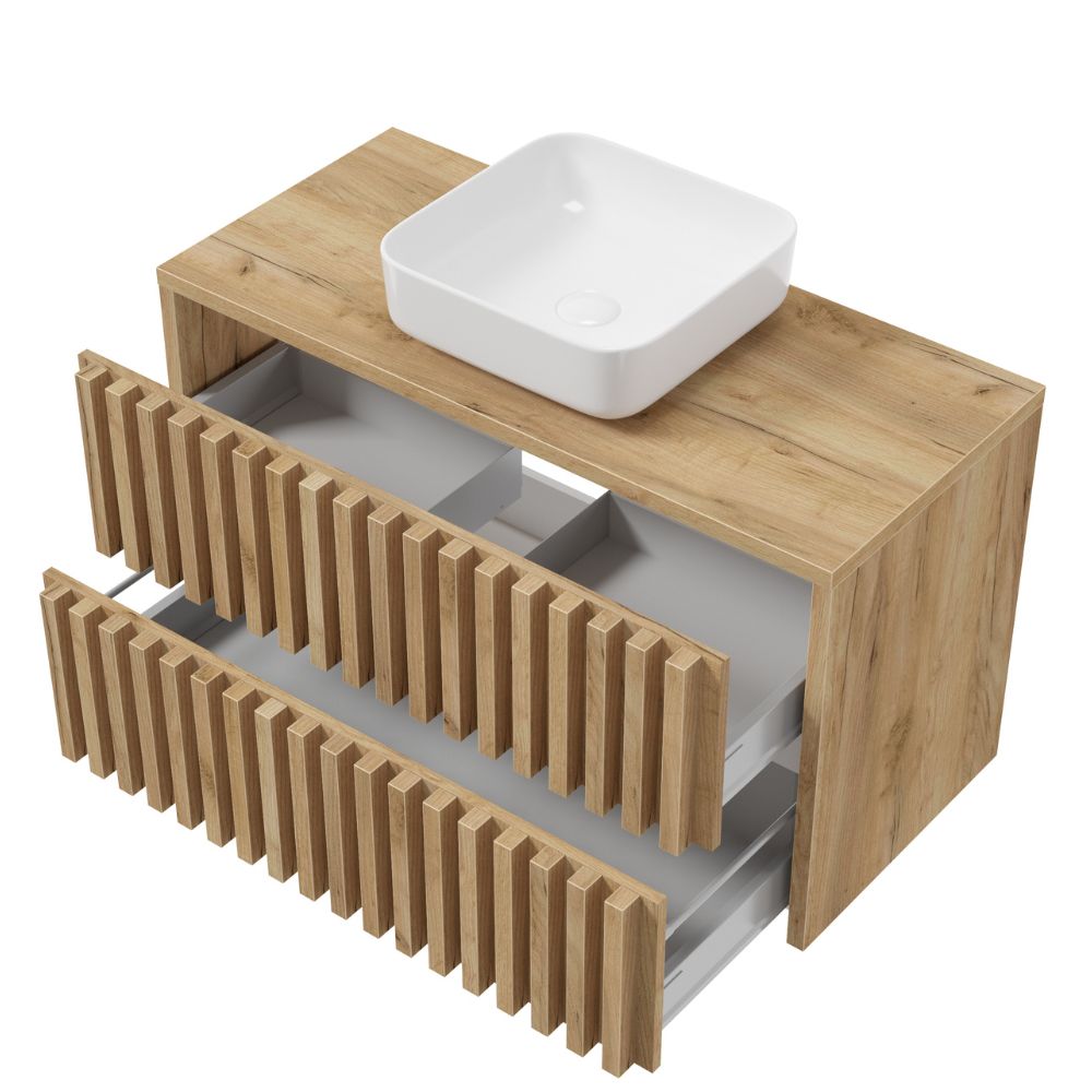 Waschbeckenunterschrank - DELANO D100,D80,D60 - Gold Eiche