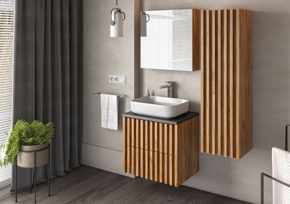 Badezimmer Set - DELANO 60 cm - Gold Eiche - ROYAL24_MARKT