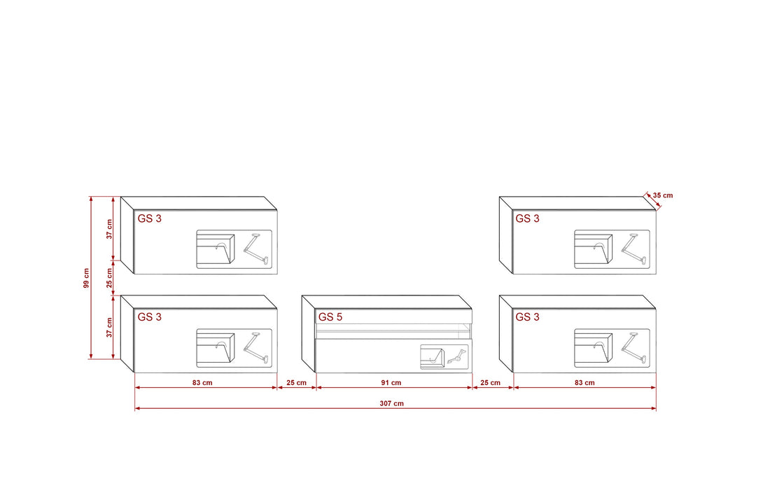 Wohnwand RTV-Möbel E2