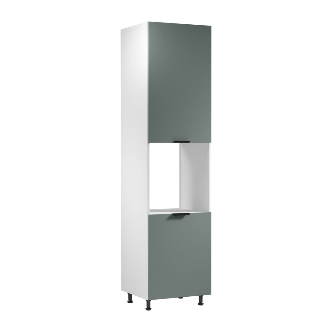 Mikrowellenumbauschrank D60PWN P/L - Sorento Weiß Grün - Praktisch und platzsparend. - ROYAL24_MARKT