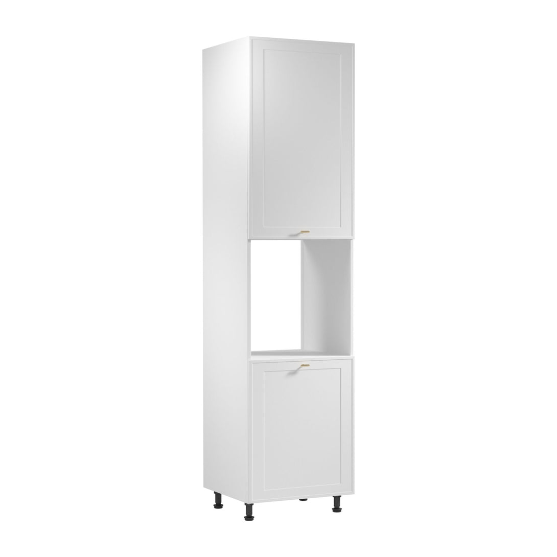 Mikrowellenumbauschrank D60PWN P/L - Sorento Weiß - Der perfekte Herdumbauschrank für Ihre Küche. - ROYAL24_MARKT